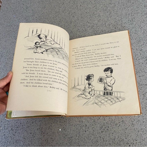 Tell Me About Jesus by Mary Alice Jones VINTAGE 1952 Hardcover book Primitive - Picture 4 of 9
